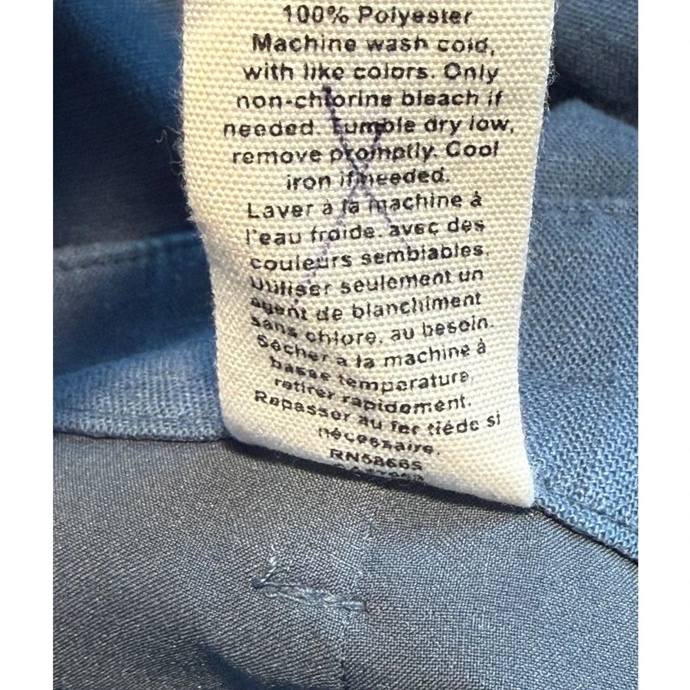 Open Edit Women's Wide Leg Pintuck Seam Trousers Gray‎ Blue Size Small NWOT